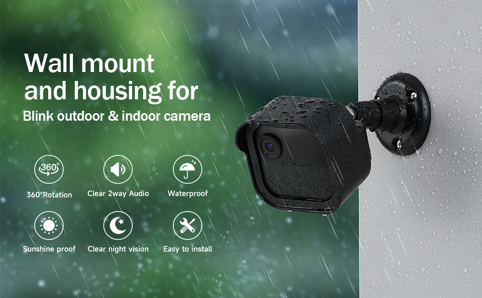 Wall mount and housing for blink camera