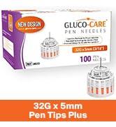 GLUCO-CARE Plus Pen Tips 32G x 5mm, Universal Fit, Box of 100