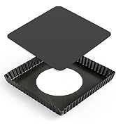 Cyimi Square Pie Pan Nonstick Tart Pan With Removable Bottom Heavy Duty Carbon Steel Fluted Quich...