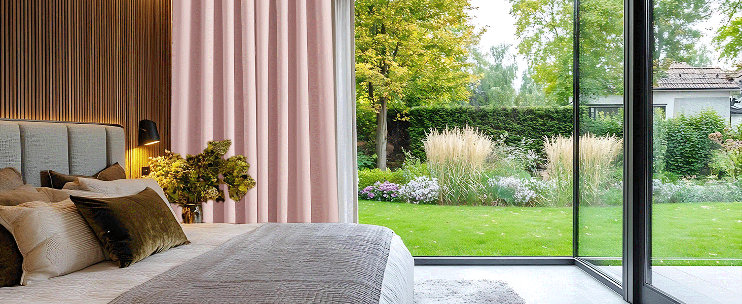 pink ncurtains for Bedroom