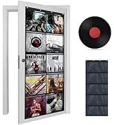 Lukeline Portable Vinyl Record Frame, 12-inch Vinyl Door Hanging with 10 Display Frames,Album Rec...
