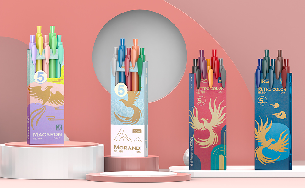 pastel colored gel ink pens