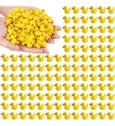Goaste 300 Pieces Mini Resin Ducks, Tiny Yellow Duck Figurines, Cute Duck Miniatures Bulk for Cak...