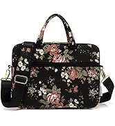 kayond Black C Rose Patten water resistant Laptop Shoulder Messenger Bag Case Sleeve for 15 Inch ...