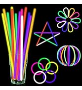 Taikula 60 Pack 8” Glow Sticks Bracelet Bulk Glow Sticks with 60 Connectors Neon Glow In The Dark...