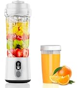 Foyucool Portable Blender for Smoothies and Shakes, 2 Portable Blender Cups, 17 &10 oz Cordless P...