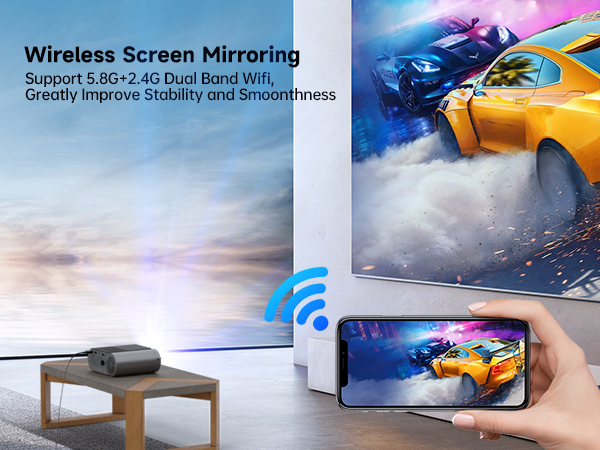 vmavo mini projector wifi