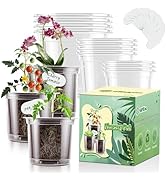 SupKing Clear Nursery Pots 5/4/3.5 Inch Plastic Seed Starter Plant Flower Pot with Drainage Holes...