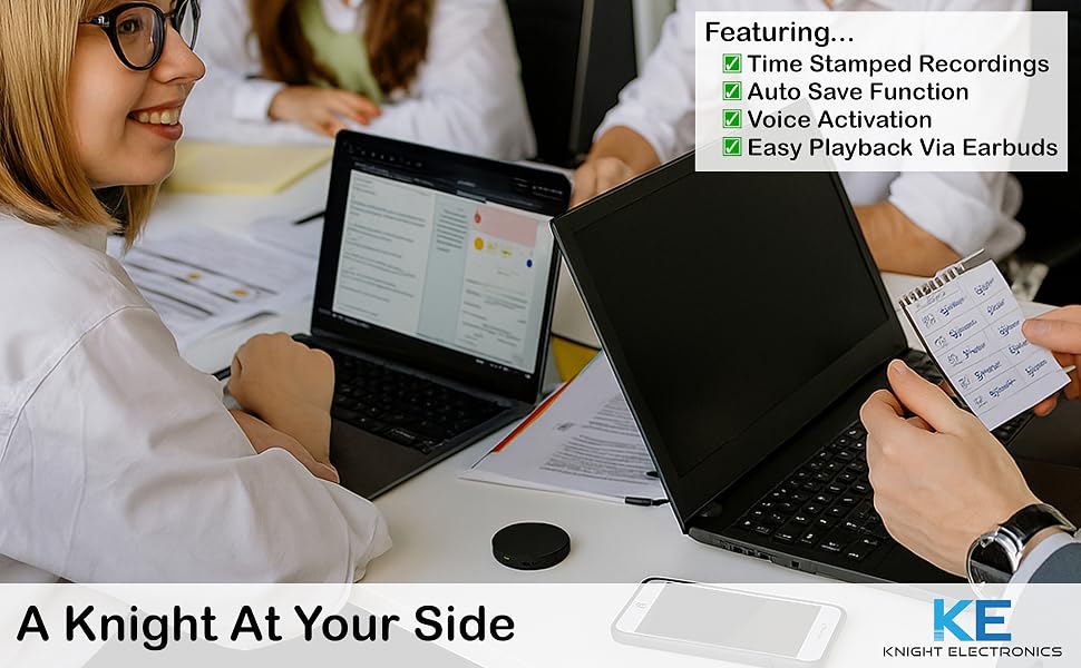 audio recording device with automatic save and timestamp files ideal for meetings lectures and notes
