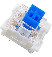 OUTEMU Medium-Low Profile Blue Switches, 3 Pin 1.6mm Travel Distance Thiner Tactile & Clicky Key ...