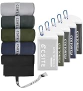 CSITE Microfiber Gym Towels 5 Pack - Quick Dry & Highly Absorbent, Odor-Free, Soft & Compact Swea...