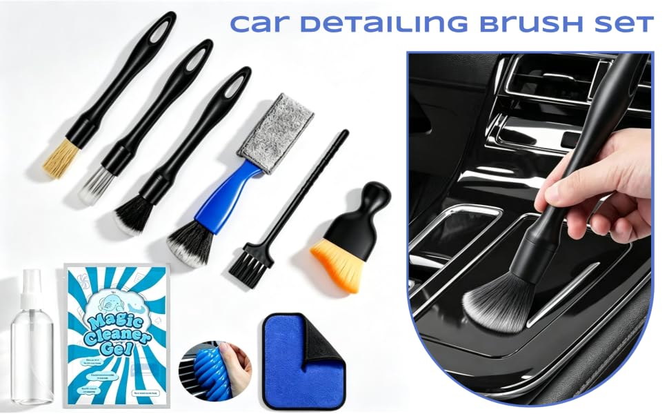 9 Pcs Car Detailing Brushes Kit