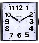 Wuyiway 4.7" Large Analog Alarm Clock Bedroom, Battery Operated, Readable for Seniors,Lighted on ...
