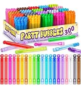 Birthday Party Favors Toys for Kids Child, 300 Pcs 20 Colors Mini Bubble Wands Assortment, Christ...