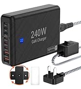 USB C Charger Block 240W, Super Fast Charging Station for iPhone/Samsung, 65W C Adapter for Lapto...