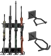 Mutak Gun Rack Wall Mount, Indoor Metal Gun Rack, Adjustable Rifle Storage Holder with Soft Paddi...