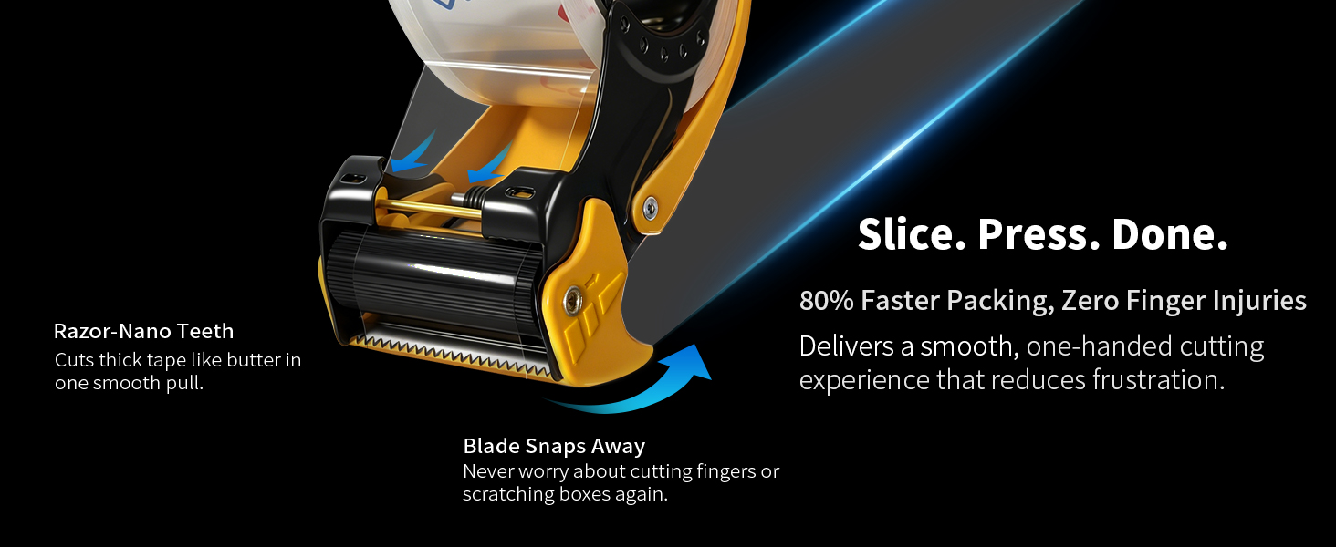 lebao packing tape pro seal cutter efficiency system nano serrated blade package tape