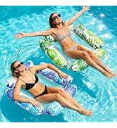 Inflatable Pool Floats Adult, 4-in-1 Multi-Purpose Pool Float Rafts Water Hammock, Pool Floaties ...