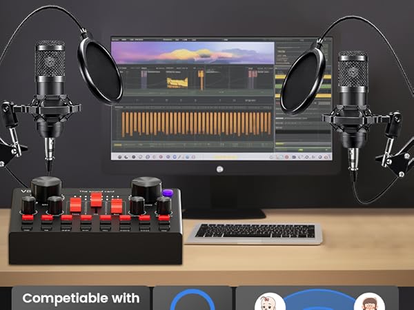 podcast equipment bundle for 2,podcast equipment bundle,podcast equipment, dj mixer,microphone