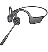 MONODEAL Bone Conduction Headphones with Mic, Bluetooth 5.3 Open Ear Headphones with Noise-Cancel...