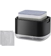 SPERO SPERA Kitchen Dish Soap Dispenser with Sponge Holder, 2-in-1 Countertop Soap Pump Dispenser...