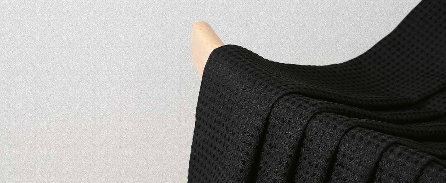black textured shower curtain
