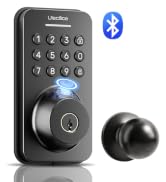 Ulecoce Fingerprint Keypad Deadbolt with Handle Set, Keyless Entry Door Lock, Door Locks for Fron...