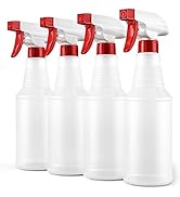 LiBa Spray Bottles (4 Pack,16 Oz), Refillable Empty Spray Bottles for Cleaning Solutions, Hair Sp...