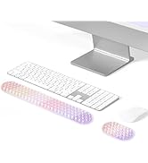 Arisase Keyboard Wrist Rest, Wrist Rest Set for Keyboard Mouse, Cool Silicone Gel Ergonomic Wrist...