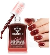 modelones Nail Strengthener and Growth Nail Hardener Red Nail Polish | Extra Strong and Growth Na...