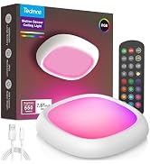 Rechargeable IP54 Waterproof Shower Light Indoor, 12000mAh Motion Sensor Wireless RGB Ceiling Lig...