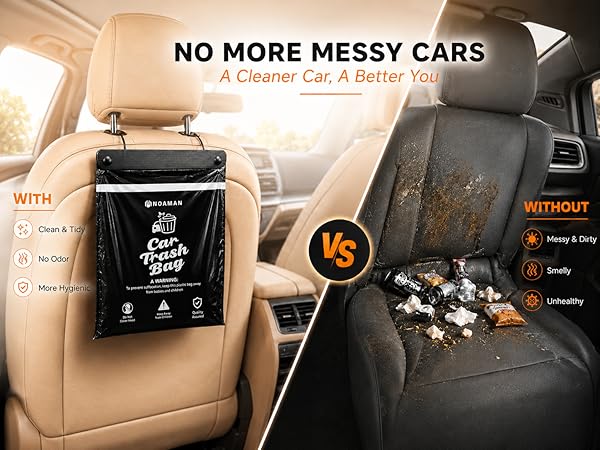 car garbage bag hanging