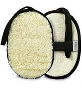 Natural Loofah Sponge (2 Pack),Large 7"x5.1"Shower Loofah Sponge Exfoliating Body Scrubber for Wo...