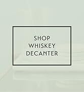 Cork & Mill Whiskey Decanter Set, Hand-Blown Lead-Free Crystal 800ml Liquor Decanter for Bourbon ...