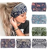 IVARYSS Wide Headbands for Women, Knotted Head Wraps Turbans, Large African Style Head Bands Hair...