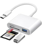 SD Card Reader for iPhone USB C, USB-C to SD/TF Memory Card Reader for iPhone 15/16 Pro Max with ...