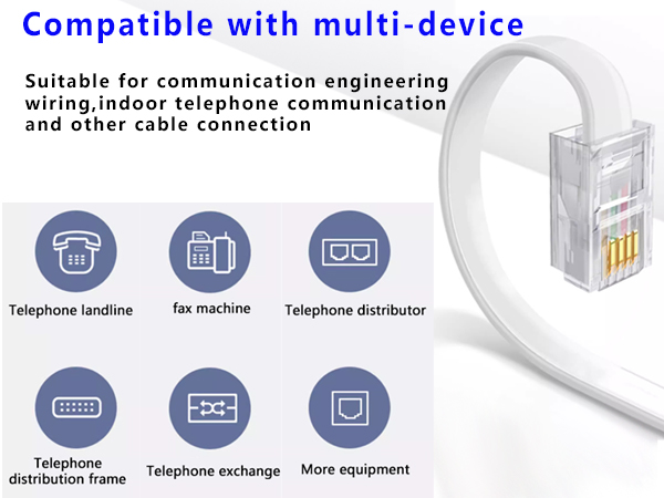 Yumiwoow RJ11 6P4C Telephone Wires