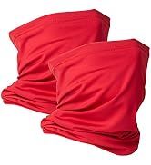 VULKIT 2 Pack Neck Gaiter Face Mask Scarf Reusable Bandanas Tube UV Protection Balaclava Outdoor ...