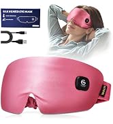 Heated Eye Mask for Dry Eyes - Silk Cordless Warm Eye Compress Moist Heat, Eye Heating Pad for St...