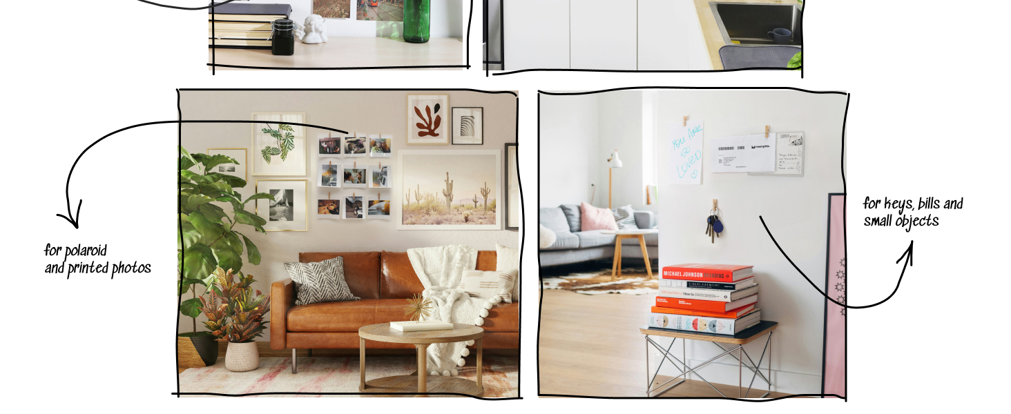 photo clips holder wall art picture planner notes home organising