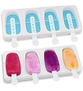Alinana Stackable Popsicles Molds, 2-Pack BPA-Free Popsicle Molds with Sticks, Ice Pop Mold for H...