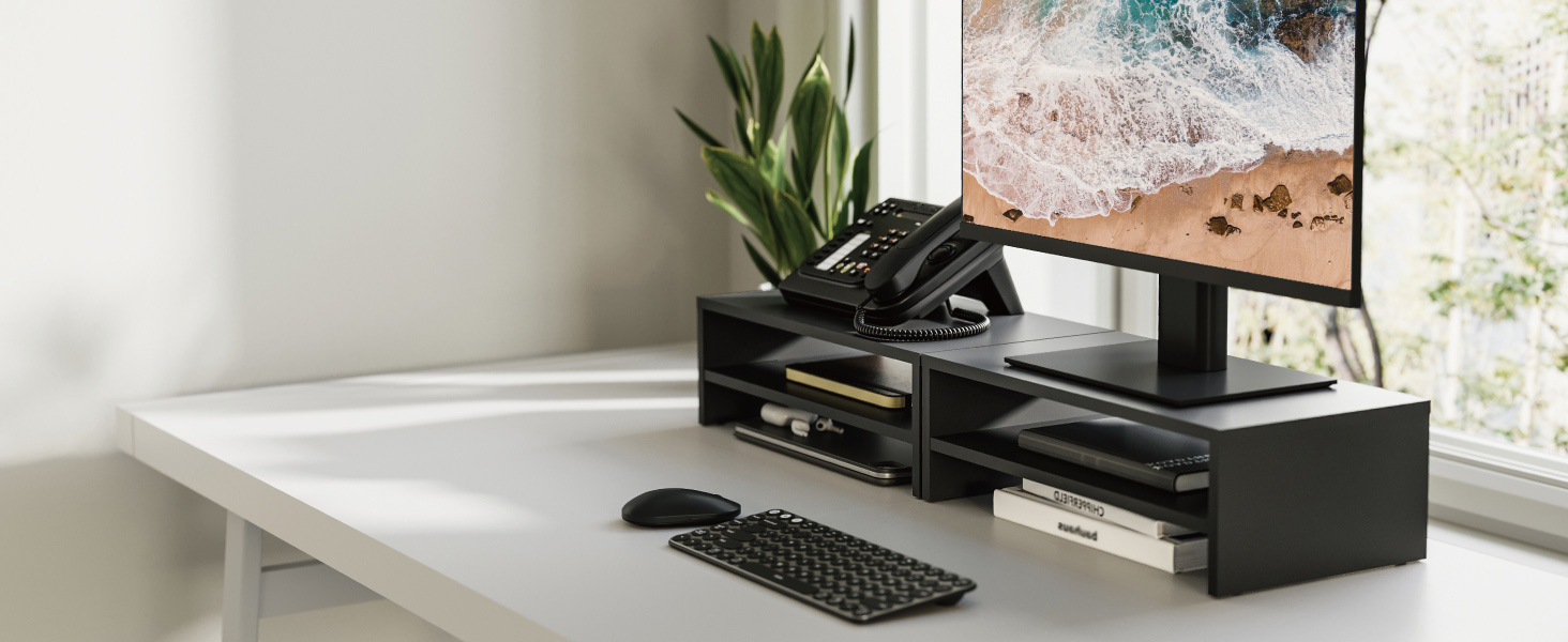 desk shelf for monitor phone