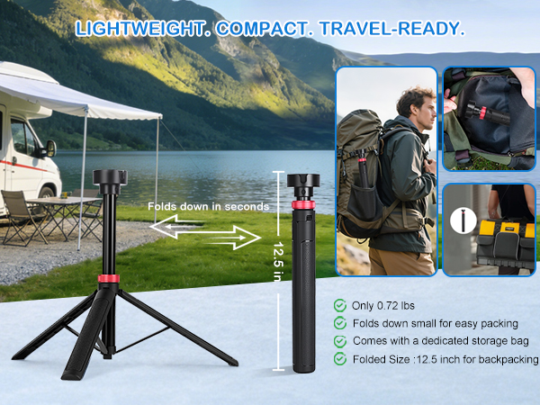 folded size for backpacking starlink mini traveling