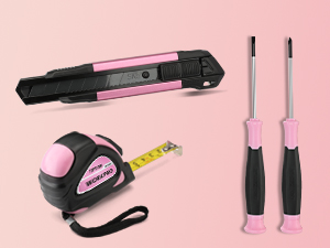 snap-off knife, tape measure, precision screwdriver
