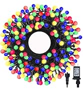 Meteds LED Christmas Lights Outdoor,300LED 105Ft 8 Modes Plug-in Connectable Waterproof Globe Str...