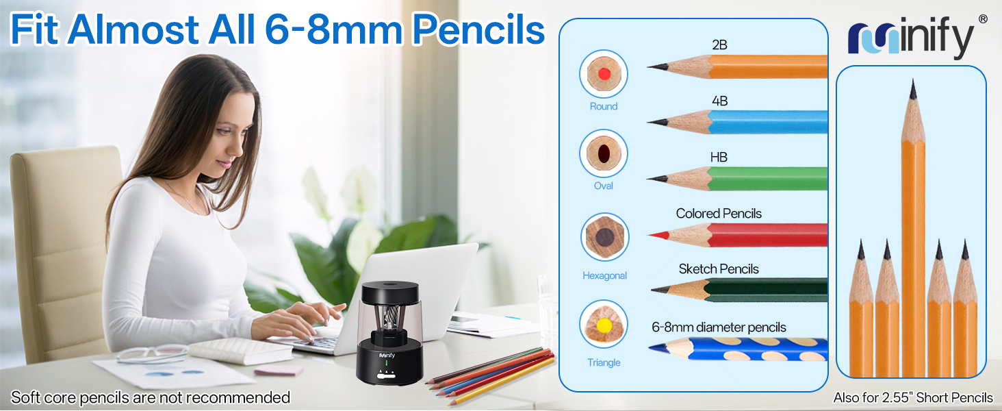 Fit Almost All 6-8mm Pencils
