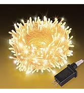 Etinga 100 LED String Lights 33ft Warm White, Plug in Fairy Lights with 8 Lighting Modes, Indoor ...