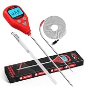 AWLKIM 2 Pack Stainless Steel Meat Thermometer, Safe Leave in Oven, 2.5-in Extra-Large Dial Food...