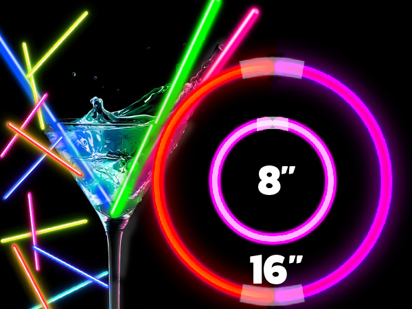 GLOW STICKS 8 INCH MAKES LOTS OF THINGS LIKE NECKLACES AND BRACELETTS