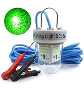 OROOTL LED Underwater Fishing Light, Super Bright 40000 Lumens 12V 80W Green Submersible Fishing ...